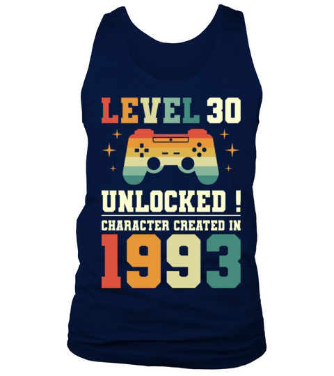 Geek Level 30 Unlocked 1993 30th Birthday Gamer Tank Top Unisex