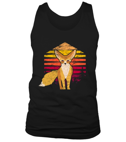 Retro Vintage Fennec Fox Cute Foxes Kawaii Fennec Tank Top Unisex