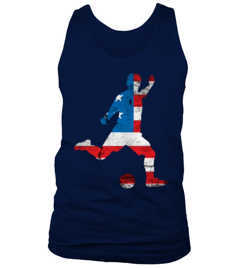 USA Flag Soccer Player American Patriotic Vintage Tank Top Unisex