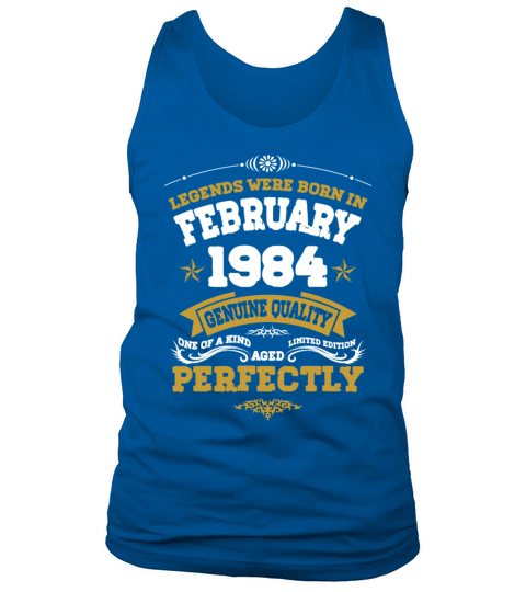 Vintage Aged To Perfection Ferbuary 1984 Tank Top Unisex
