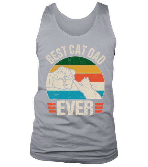 Vintage Best Cat Dad Ever Tank Top Unisex