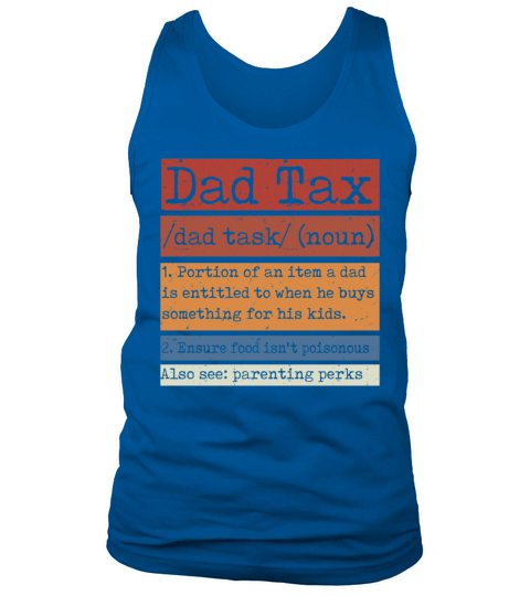 Vintage Dad Tax Definition Men Funny Fathers Day Tank Top Unisex