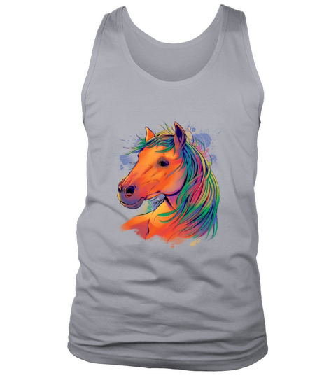 Watercolor Horse Realistic Tank Top Unisex