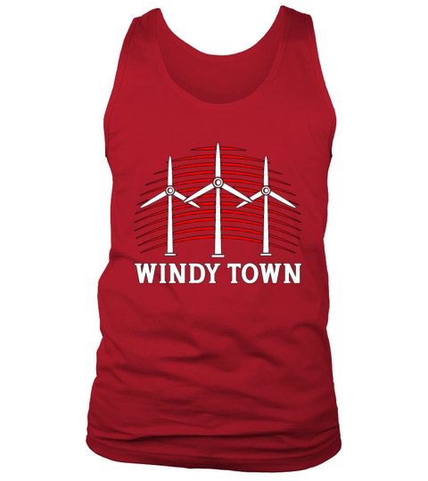 Wind Turbine Tech Windy Town Windmill Green Energy Tank Top Unisex