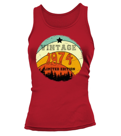 45th Birthday Gifts - Vintage 1974 T Shirt Hiking Tank top Woman