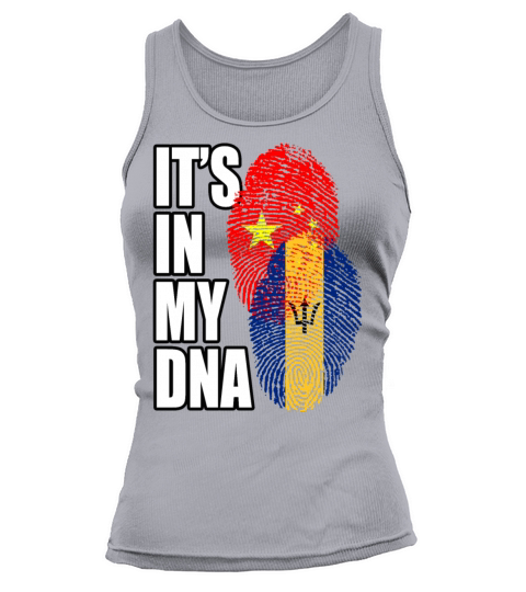 Barbadian And Chinese Mix Heritage DNA Flag Tank top Woman