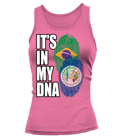 Belizean And Brazilian Mix Heritage DNA Flag Tank top Woman