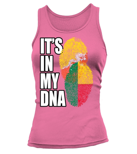 Bhutanese And Benin Mix Heritage DNA Flag Tank top Woman