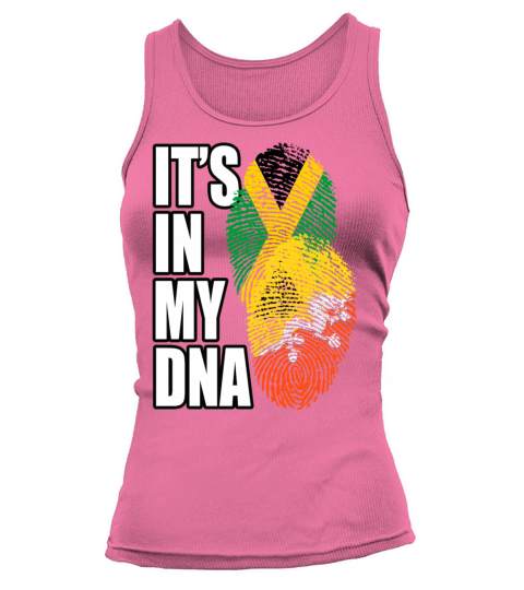 Bhutanese And Jamaican Mix Heritage DNA Flag Tank top Woman