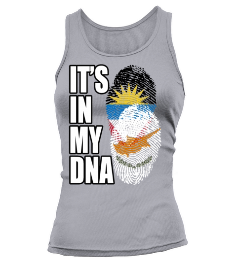 Cypriot And Antiguan Mix Heritage DNA Flag Tank top Woman