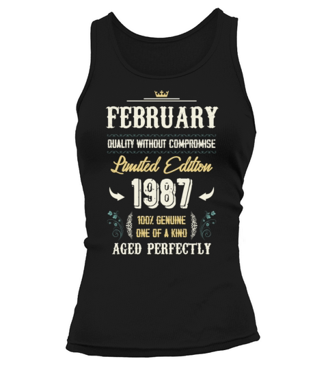 February 1987 Vintage Birthday Present Tank top Woman