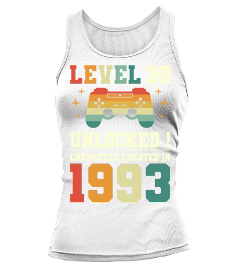 Geek Level 30 Unlocked 1993 30th Birthday Gamer Tank top Woman