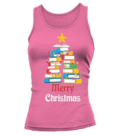 Merry Christmas Tree Love reading Tank top Woman