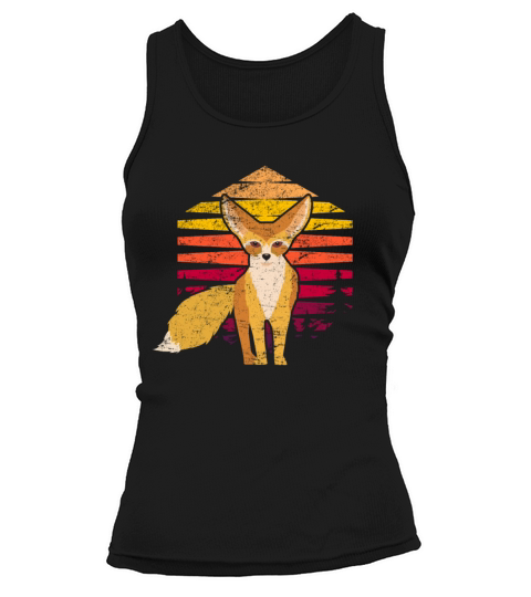 Retro Vintage Fennec Fox Cute Foxes Kawaii Fennec Tank top Woman