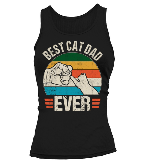 Vintage Best Cat Dad Ever Tank top Woman