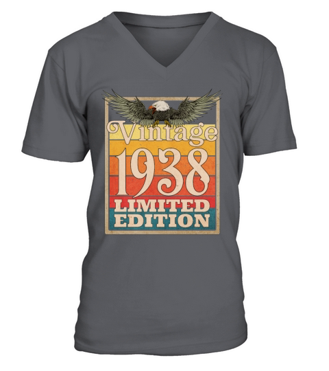 1938 Vintage Retro American Eagle Limited Edition V-Neck T-shirt