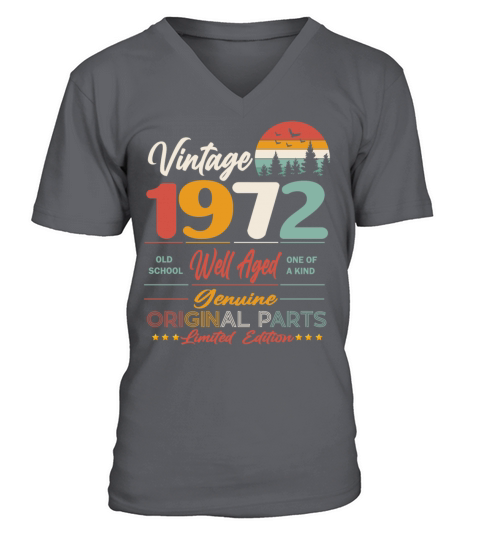 1972 Original vintage vintage retro birthday V-Neck T-shirt