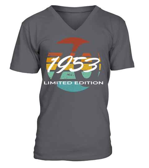 70th birthday men women 70 years 1953 vintage V-Neck T-shirt