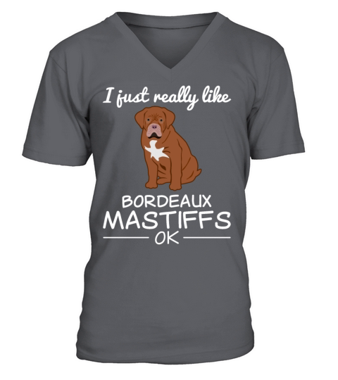 Bordeaux Mastiff Bordeauxdog Dog Lover Quote Gift V-Neck T-shirt