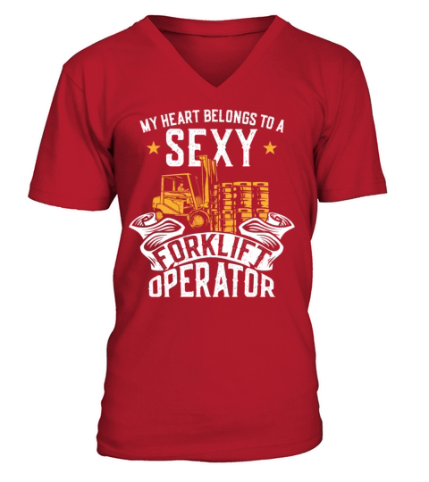 Certified Forklift Truck Operator V-Neck T-shirt