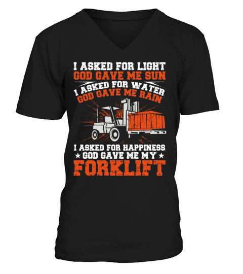 Certified Forklift Truck Operator V-Neck T-shirt