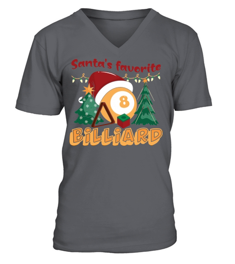 Christmas Sport Christmas Santas Favorite Billiard V-Neck T-shirt
