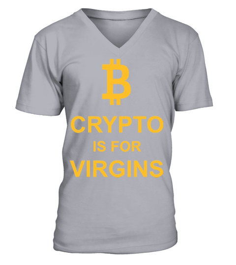 crypto is for virgins V-Neck T-shirt