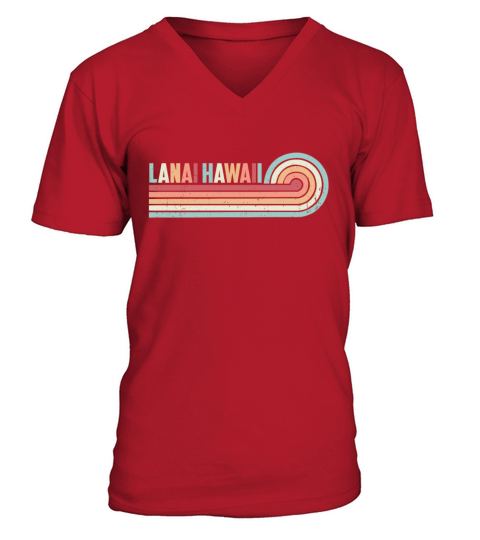 Lanai Hawaii National Park Vintage V-Neck T-shirt