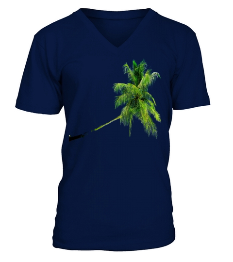 palm tree beach vintage V-Neck T-shirt