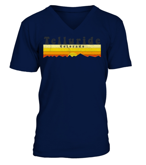 Retro Vintage Telluride Colorado V-Neck T-shirt