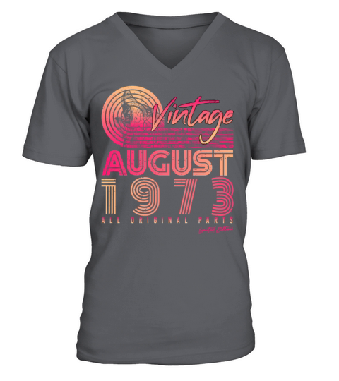 Vintage 1973 August V-Neck T-shirt