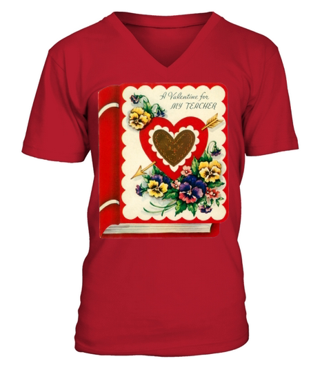 Vintage Valentines Day V-Neck T-shirt