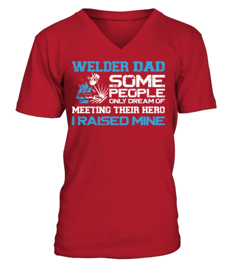Welder Welding Father Vintage V-Neck T-shirt