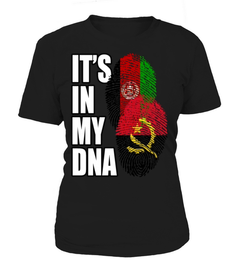 Angolan And Afghanistan Mix Heritage DNA Flag Women's T-Shirt