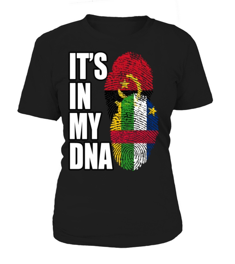 Angolan And Central African Mix Heritage DNA Flag Women's T-Shirt