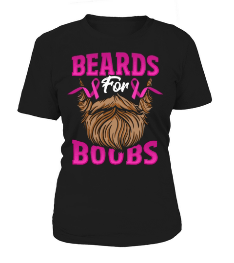 Beards For Boobs Breast Cancer Awareness Pink Women's T-Shirt