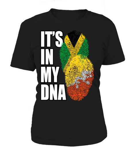 Bhutanese And Jamaican Mix Heritage DNA Flag Women's T-Shirt