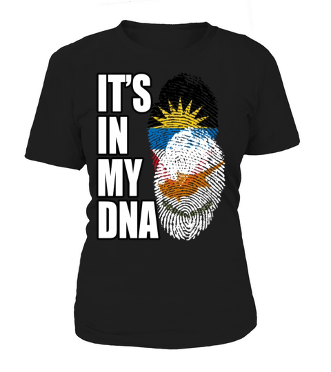 Cypriot And Antiguan Mix Heritage DNA Flag Women's T-Shirt