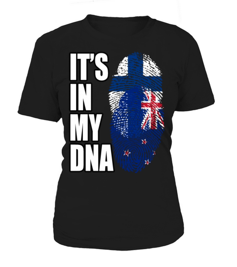 Finland And New Zealand Mix Heritage DNA Flag Women's T-Shirt
