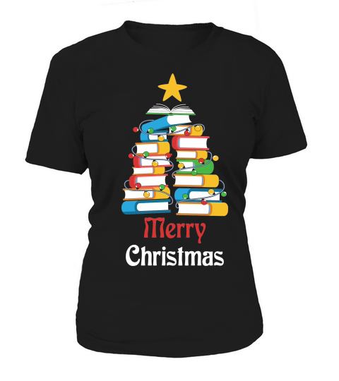 Merry Christmas Tree Love reading Women's T-Shirt
