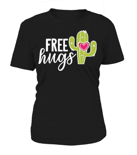 Valentimes Day Free Hugs Cactus Valentines Day Gif Women's T-Shirt