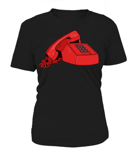 Vintage 80s 90s retro red telephone Women's T-Shirt