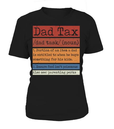 Vintage Dad Tax Definition Men Funny Fathers Day Women's T-Shirt