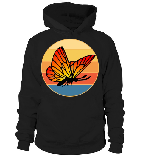 Cute Butterfly Retro Sunset Vintage Animal Insect Hoodie Unisex