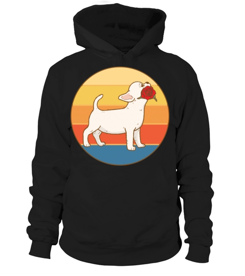 Cute Chihuahua Dog Breed Vintage Retro Sunset Hoodie Unisex