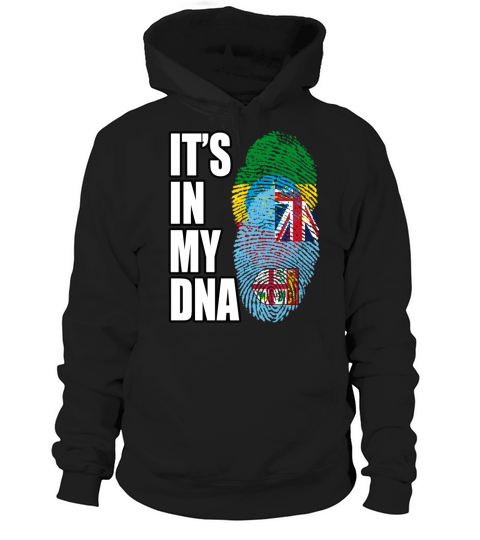 Fijian And Ethiopian Mix Heritage DNA Flag Hoodie Unisex