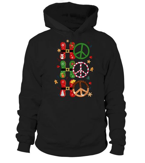 Retro Groovy Ho Ho Ho Santa Cookie Funny Christmas Hoodie Unisex