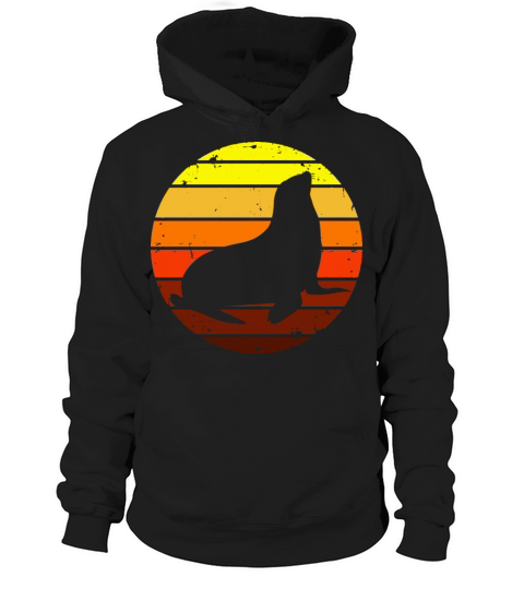 Sealion Sunset Silhouette Summer Sea Lion Hoodie Unisex