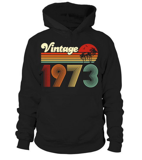 Vintage 1973 Retro Men Woman 50th Birthday Gift Hoodie Unisex