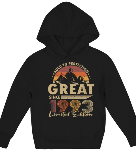 30th birthday vintage 1993 great since 1993 Kids Hoodie